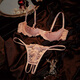 Victoria's Secret Pink Lovers Lace Underwear for Women with Small Breasts Push Up Sexy Underwear Leaking Three Points Set Peach Pink No-Take Off Pure Lust Style M 160 80-105Jin Jin is equal to 0.5kg