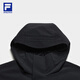FILA Official Breathing Shell Woven Jacket Two-piece Men's Top 2025 Winter New Sports Outdoor Jacket Dark Black-BK L 175/96A/L
