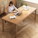 Computer table large board desk home desk student study table study living room modern simple writing table solid wood legs 50MM thick walnut color 160*80*75CM