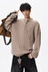 Piano hand fake two-piece button-down design twist Henry collar sweater for men high-end knitted sweater MY1242-P58 Gray XL