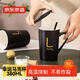 Creative personalized cup made in Jingdong, ceramic mug with lid spoon, trendy couple, men and women, household milk coffee cup 380ML