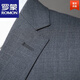 ROMON 140 count 100% wool men's suit suit wedding dress formal B/C/D multi-version high-end autumn and winter suit gray 2XL 185/104B