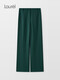 Laur l velvet merino wool 25 new autumn Berlin green leg straight nine-point trousers LWL363K01700 XS