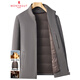 MONTAGUT double-sided cashmere coat for middle-aged men with stand collar short business casual winter woolen woolen jacket gray S 165/84A (recommended 100-115 Jin Jin equals 0.5 kg)