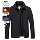 Seven Wolf Jacket Men's 25 Autumn New Three-Defense Anti-static Executive Jacket Men's Lapel Jacket Men's Business Windproof 001 (Black)-25 New Three-Defense Anti-static 2XL (180)