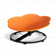 Children's rotation sense integration training chair vestibular balance seat toy swivel chair rotation sense integration training equipment round orange