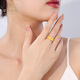 Cuihua pure gold 999 enamel love gold ring, fashionable wedding three-gold women's ring, birthday gift for girlfriend and wife, pure gold flower ring, gold weight is about 4.7g