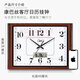 Combasi Wohnzimmer sauberer Sound Wanduhr Schlafzimmer Büro Hanging Tisch Einfacher Kalender Uhr Haushaltsquarzuhr Perpetual Kalender 6626 Silbergrau 10 Zoll 49*34 cm
