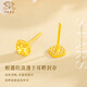 Chinese jewelry crushed ice sugar cube gold earrings 999 pure gold earrings as a birthday gift for my girlfriend
