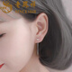 Lao Fengxiang pure silver sterling silver bow ear wire, sweet niche temperament tassel earrings, light luxury birthday gift for girlfriends L-EZ0118 bow ear wire-4.5cm short style