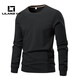 LILANZ official young and middle-aged long-sleeved cotton T-shirt sweatshirt round neck spring men's top pullover spring and autumn bottoming shirt flagship official black 2XL