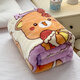 Violet Raschel Double Layer Cloud Velvet Children's Blanket Cartoon Sofa Throw Blanket Children's Infant Baby Blanket Cute Bear 24# Purple 100cm*130cm