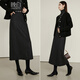 Late White New Product 2025 Autumn Fashion Casual Skirt Straight Solid Color Wool Skirt Without Belt Dark Gray L