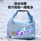Cosmetic bag storage bag large capacity travel outdoor portable men's toiletry bag dry and wet separation waterproof storage bag transparent gray-small size can store cosmetics printed style