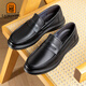 Alte Mann des Mannes (Laorentou) Herrenschuhe 6182025 Frühling neuer Männer lässige Lederschuhe Vielseitige Business Dad Schuhe Ll15272 Black_ Hollow 40