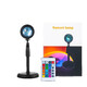 QZGY sunset atmosphere lamp portrait photography photography sunset lamp fill light multi-color light source Internet celebrity ins style mini small table lamp projection intelligent dimming dusk sunset lamp auxiliary props telescopic adjustment 27CM high - 24 button square remote control sunset atmosphere lamp RGB16 color black