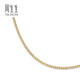 Chow Sang Sang (CHOW SANG SANG) k gold necklace 18k yellow and white gold necklace versatile plain chain for women 10346N 40 cm