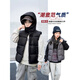 G.DUCKKIDS children's vest boys autumn and winter new down cotton thickened hooded vest vest girls middle and large children's cotton jacket hot sale black 140 height 130-140cm age 8-9 years old