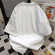 T-shirt à manches courtes en coton pur pour la chaîne de croix rouge masculine imprimée tendance street street décontractée zyfs blanc A-6197 [100% coton] l [120-130]