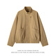 To the aesthetic retro high street cleanfit stand-up collar bomber jacket men's trendy boxy short work jacket clothes men's khaki XL recommended 130-145Jin Jin is equal to 0.5 kg