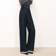 Eveli (eifini) Jiang Xin endorses Eveli herringbone velvet jeans straight wide-leg floor-length pants 2025 winter new style dark navy M 105-115 Jin Jin equals 0.5 kg waist circumference 70