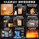 CIGARLOONG 60C cigar cabinet with constant temperature and humidity, small compressor cigar humidifier, Spanish cedar wood shelf, smart WiFi remote control, water ion removal and ammonia cultivation, cigar cabinet, cedar wood liner, sober cigar box model + fingerprint lock + ammonia purification + WiFi