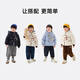 Ma Latin (M.Latin)/Children's Clothing Children's Down Jacket Winter New Girl Snowman Texture Short Down Jacket Navy 100