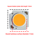 12V24V high brightness COB wick DC low voltage spotlight track light replacement and maintenance 7 light-emitting surface-13*13 base plate DC-12V_3000K warm light_3-8W