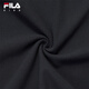 FILA children's clothing tops 2025 winter new style boys' plus velvet long-sleeved T-shirt dark black-BK 175