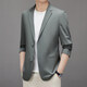 Lilang Casual Suit Men's Jacket 2025 Spring New Fashion Single Suit Top Business Suit Men Gray Green Gray Green 75 1/L
