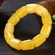 Yuze Baltic Chicken Oil Yellow Beeswax Bucket Beads Single Circle Bracelet Old Beeswax Amber Bucket Beads Special-shaped Bracelet for Boyfriend