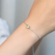 Jinxu 85-point green peridot bracelet for women, 925 silver colored jewelry, classic and exquisite, popular ins for girls’ birthday gifts