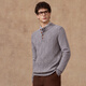 Judger 440g heavyweight 100% wool Judger men's pure wool sweater 2025 autumn and winter half-high Henry neck sweater