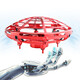 Palm Smart UFO Gesture Sensing Mini Drone Remote Control Quadcopter Suspended Children's Toy Flying Saucer Red Upgraded Five Sensors