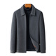 JINBA pure wool jacket men's autumn and winter high-end middle-aged men's thick lapel woolen jacket men's jacket navy blue M