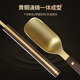 Shangyanfang Copper Wood Tea Spoon High-end Thickened Solid Wood Household Tea Spoon Tea Spoon Kung Fu Tea Set Tea Making Tools Accessories Houze Copper Tea Spoon (Ebony Style)