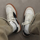 Sanlitai (Sanlitai) Largegröße Herrenschuhe Neue Style-Board-Schuhe 45 Sommer atmungsaktive Sport- und Freizeitschuhe 46 Herren-Erweiterte deutsche Trainingsschuhe 47 Leinwandschuhe 9715 Weiß grau [Lederoberfläche] 39