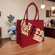 New Year National Trend Chinese Red Felt Handbag Souvenir Tote Bag Large Capacity Mid-Autumn Festival Gift Bag Customized Wishes Come True / 30*25*13cm