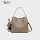 Miaoli cowhide bag women's bag casual bucket bag brand portable crossbody bag birthday gift high-end gift for girlfriend and wife