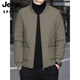 JEEP SPIRIT men's velvet thickened liner cotton coat cold-proof cotton coat student base layer small cotton-padded jacket warm short coat khaki zipper style L recommended 118Jin Jin equal to 0.5 kg or less