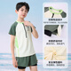 Zailu children's swimsuit boys 2025 new two-piece boxer briefs sun protection hot spring resort swimsuit military green contrasting color 170 XL (recommended height 105-120cm and weight 30-40