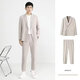New autumn Korean style loose casual suit suit for men, handsome and versatile small suit, trendy suit suit for men, gray green L