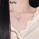 Cindy Kelly light luxury 999 silver necklace for women, high-end, exquisite and practical clavicle chain for wife, wedding anniversary birthday gift for girls, platinum, practical and high-end for wife and girlfriend