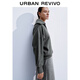UR2025 hiver nouvelle mode femme Simple décontracté couleur unie sweat ample UWM450194 gris foncé gris S