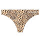 Men's sexy leopard print ice silk thong low-waisted thin and traceless underwear summer breathable single-layer convex sac sports T-pants Huangbao M weight 90-110Jin Jin is equal to 0.5 kg