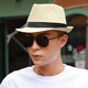 Bisi sheep hat men's sun hat summer outdoor sun hat casual fashion hat travel straw hat seaside beach hat brown one size 55-58cm20