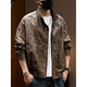 Pure (YISHion) leather jacket for men Maillard retro motorcycle style PU leather jacket for men 2025 spring and autumn new pilot jacket for men J034 coffee color regular M suitable for weight 100-120Jin Jin equals 0.5 kg