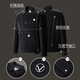 VICUTU men's jacket zero pressure light business comfortable fashionable lapel slim woolen jacket for men black L