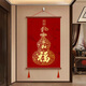 百福图玄关装饰画福字字画红色葫芦中式喜庆挂画客厅办公室墙壁画 9711百福图B 宽70CM*高100CM 原木色框+高清油画布5