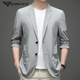 FALAMONE Armani Casual Suit Men's Spring and Autumn Thin Casual Men's Single Jacket Suit Light Green M 170